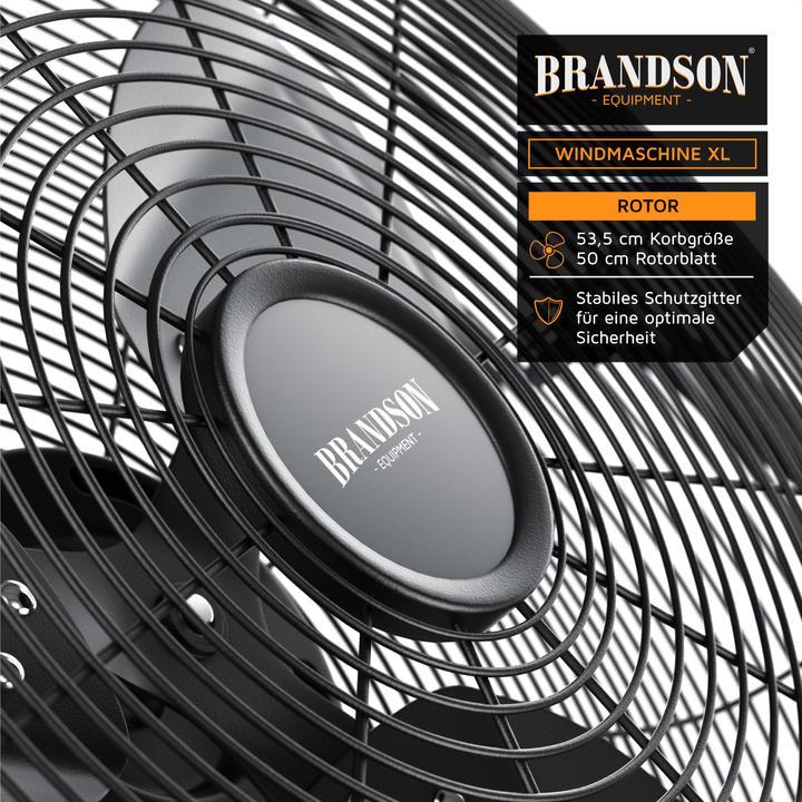 Immagine prodotto Brandson Macchina del vento 53,5 cm Ø, ventilatore retrò da pavimento 200W inclinabile, maniglia per il (67 dB)