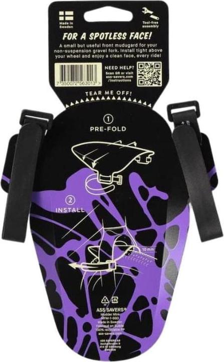 Actual product image Ass Savers MFM-1 Mudder Mini - Squid (Front mudguard)