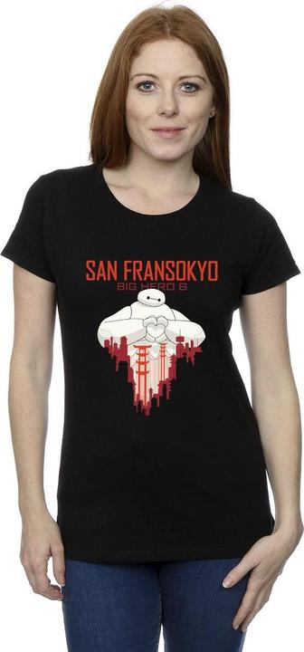 Immagine prodotto Disney Big Hero 6 Baymax San Fransokyo Heart Maglietta Donna (XXL)