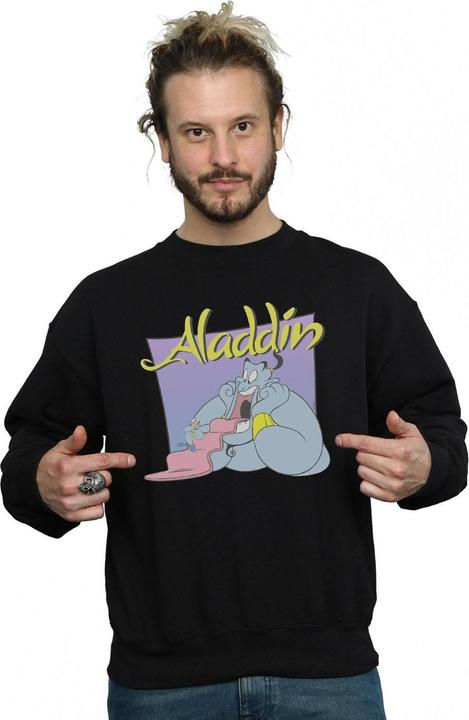 Actual product image Disney Mens Aladdin Genie Wishing Dude Sweatshirt (XL)