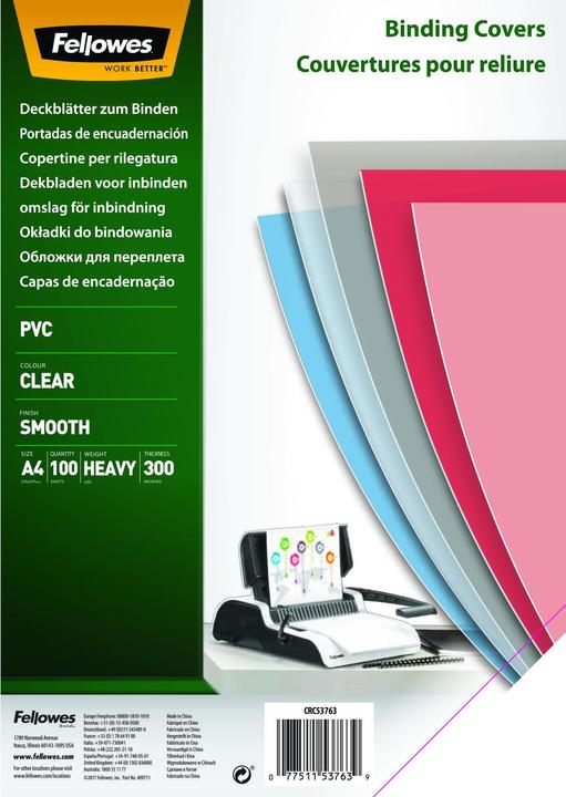 Image du produit Fellowes Feuilles de couverture en PVC