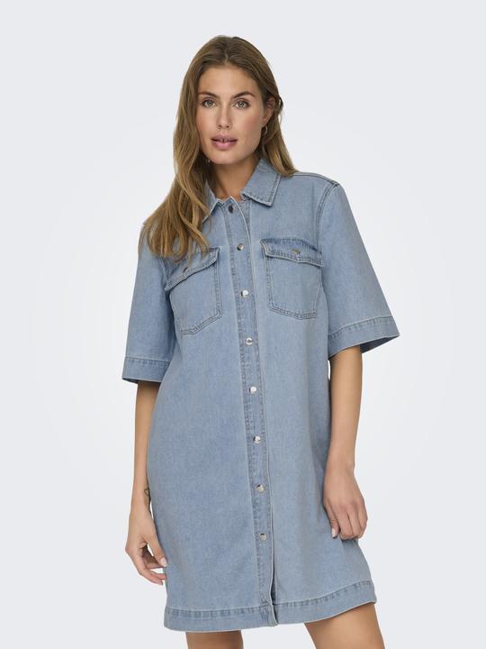 Immagine prodotto Only Vestibilità regolare colletto camicia abito corto abito denim (S)