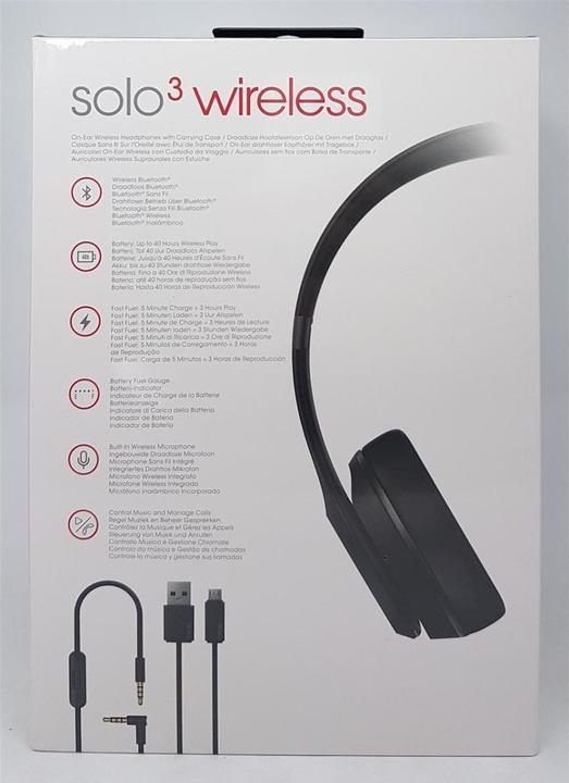 Produktbild Beats Solo3 (ANC, 40 h, Kabelgebunden, Kabellos)