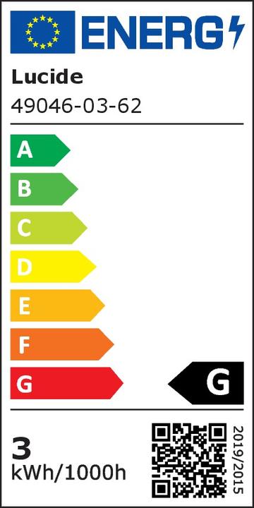 Energy Label Lucide E14 (E14, 3 W, 165 lm, 1 x, G)