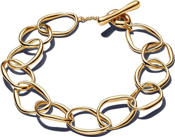 Image du produit Pandora Organisch Geformtes Gliederarmband (18 cm, Métal, Plaqué or)