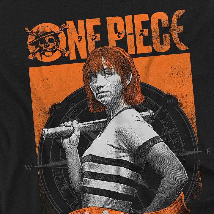 Actual product image One Piece Mens Nami Etched T-Shirt (S)