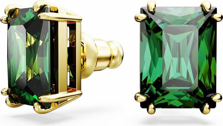 Produktbild Swarovski Matrix Ohrstecker Rechteckschliff Grün Gold (Swarovski Metall)