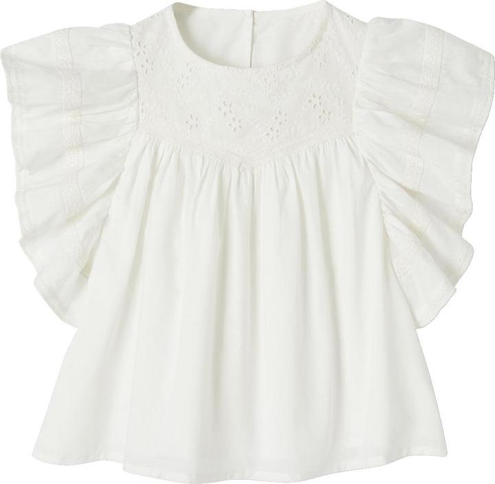 Actual product image Vertbaudet Embroidered girls' flounce blouse (98)