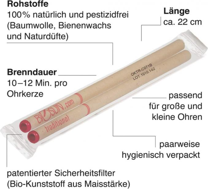 Image du produit Biosun Bougies auriculaires traditionnelles