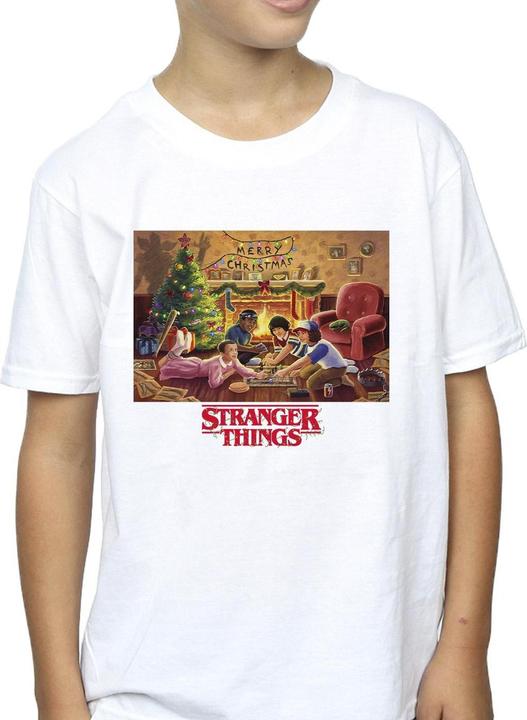 Actual product image Netflix Boys Stranger Things Christmas Gathering T-Shirt (152, 158)