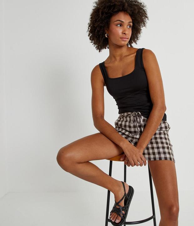 Produktbild La Redoute Collections Top mit Karree-Ausschnitt (XS)