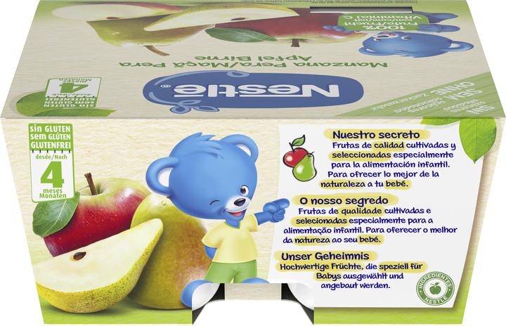Actual product image Nestlé compote apple pear, after 4 months (400 g)