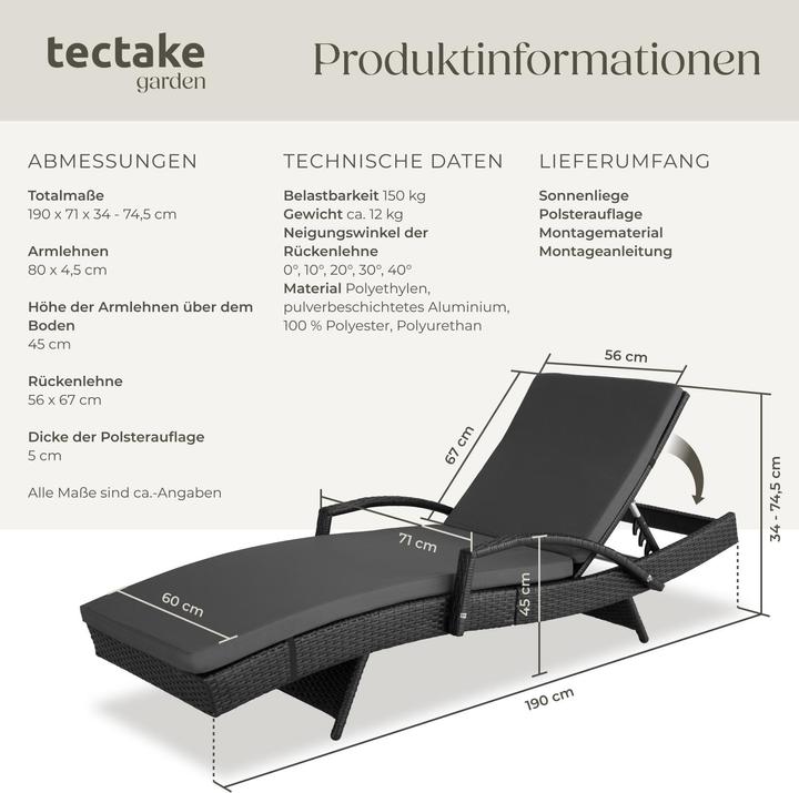 Immagine prodotto tectake Océane (190 cm)