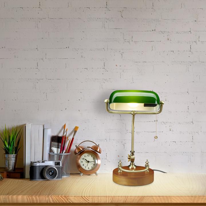 Image du produit Relaxdays Lampe banquier (E27)