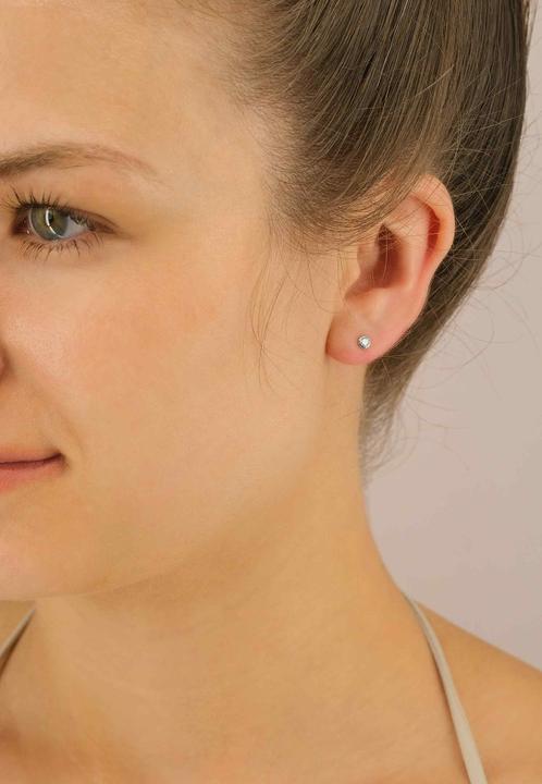 Produktbild Muau Ohrstecker Zargen-Fassung (Weissgold 750 0.16ct.2 H SI Brillanten à je 0.08ct.)