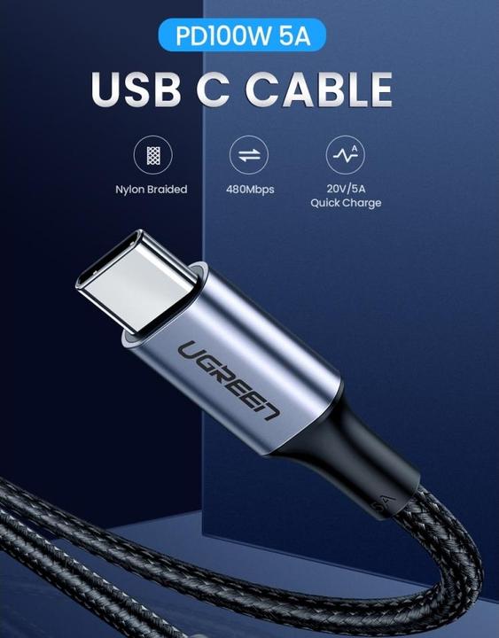 Produktbild Ugreen US316 USB C - USB-C-Ladung 100 W, 2 m (2 m, USB 2.0)