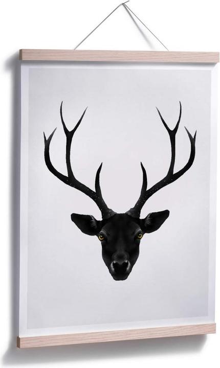 Actual product image Trenddeko The Black Deer - Black Deer (80 x 100 cm)