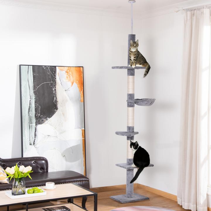 Image du produit PawHut Arbre à chat réglable en hauteur (260 cm, Dgrey)