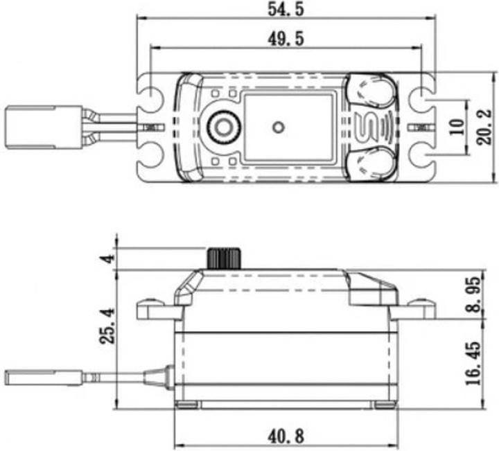 Image du produit Savöx Low Profile Servo SC-1251MG+ Digital, réducteur en métal, 9 kg