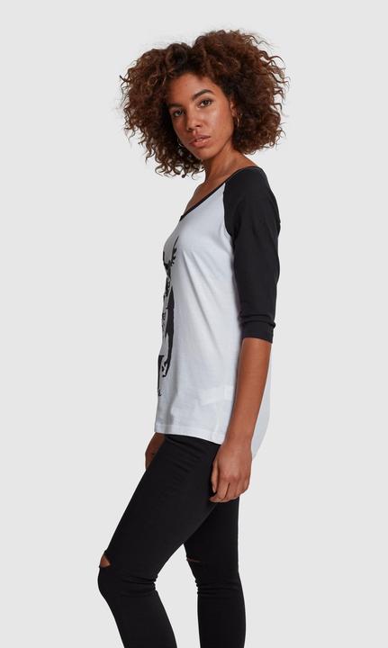 Actual product image Merchcode Ladies Brandalised - Banksy's Graffiti Ape Raglan Tee (XXL)
