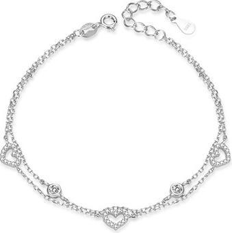 Immagine prodotto Agato Bracciale doppio in argento con zirconi Agb77121
