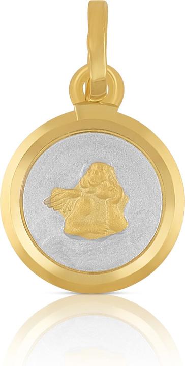Muau Pendant guardian angel yellow gold 750, 16x10mm (750/18K Gelbgold)