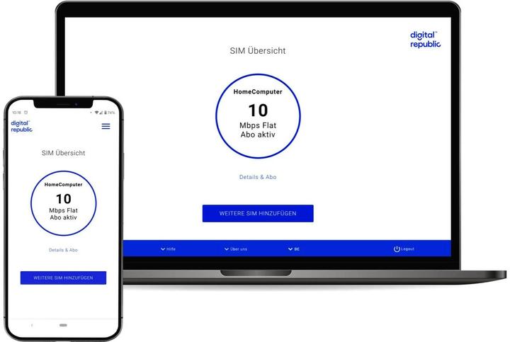 Produktbild Digital Republic SIM-Karte Unlimitiert Internet für 365 Tage – Medium Speed (Unlimitiert)