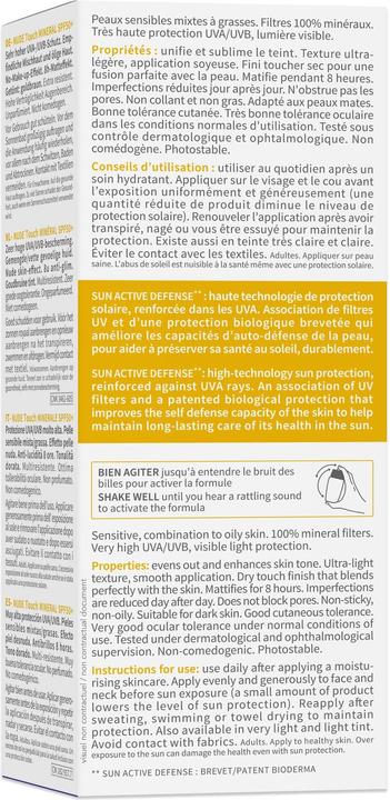 Image du produit Bioderma Photoderm Nude Touch Mineral SPF50+ dorée (Crème solaire visage, SPF 50+, 40 ml)