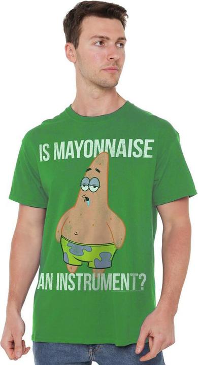Actual product image Spongebob Squarepants Mens Mayonnaise Instrument T-Shirt (S)