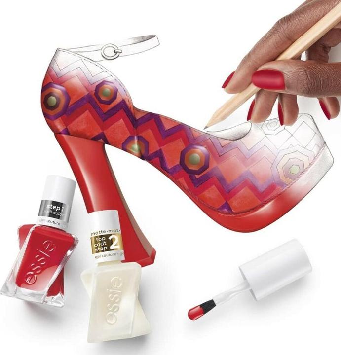 Actual product image Essie Gel Couture (gel couture matte top coat, Gel-Effect Nail Polish)