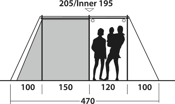 Actual product image Outwell Nevada 4 (Tunnel tent, 22.40 kg, 4 persons)