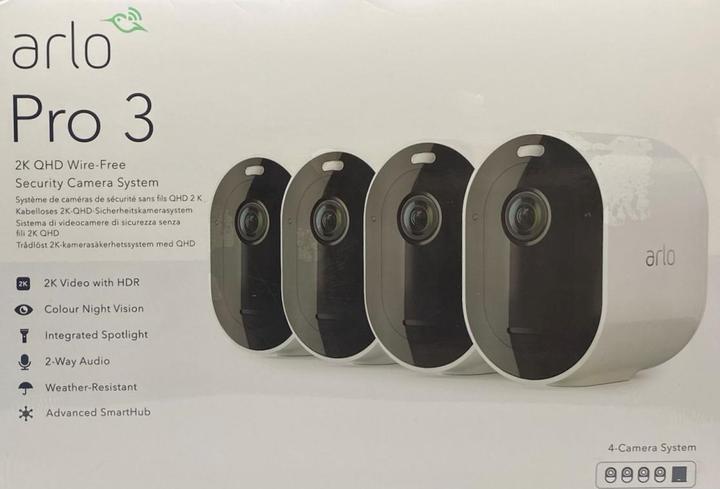 Produktbild Arlo Pro 3 Spotlight Kamera, 4er Set weiss (2560 x 1440 Pixels)