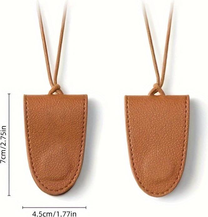 Produktbild Only-Bags.Store PU Leder Brillenetui mit Nackenband - Tragbare magnetische Sonnenbrillenhalterung - Universal Fit