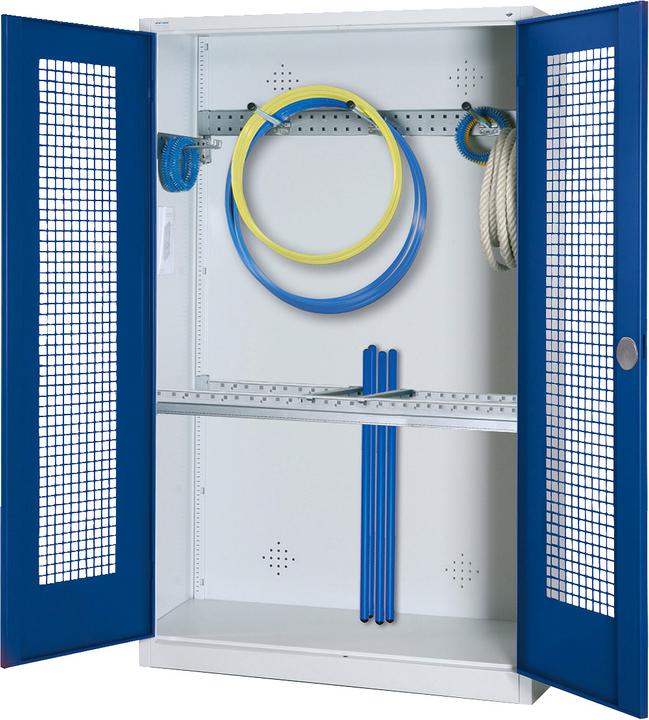 Actual product image C+P Modular sports equipment cabinet with basic equipment (HxWxD: 195x120x50 cm, with perforated hinged