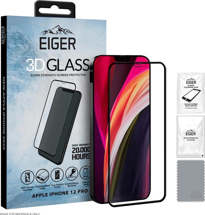 Immagine prodotto Eiger Mountain Glass Clear Edge (1 Pezzo/i, Apple iPhone 12, Apple iPhone 12 Pro)