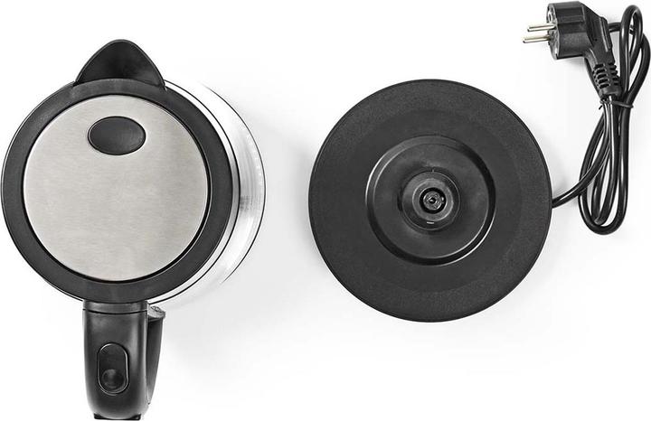 Actual product image Nedis Kettle - Glass housing - Temperature display - Variable temperatures (60, 70, 80, 90, 100 (1.70 l, EU plug)