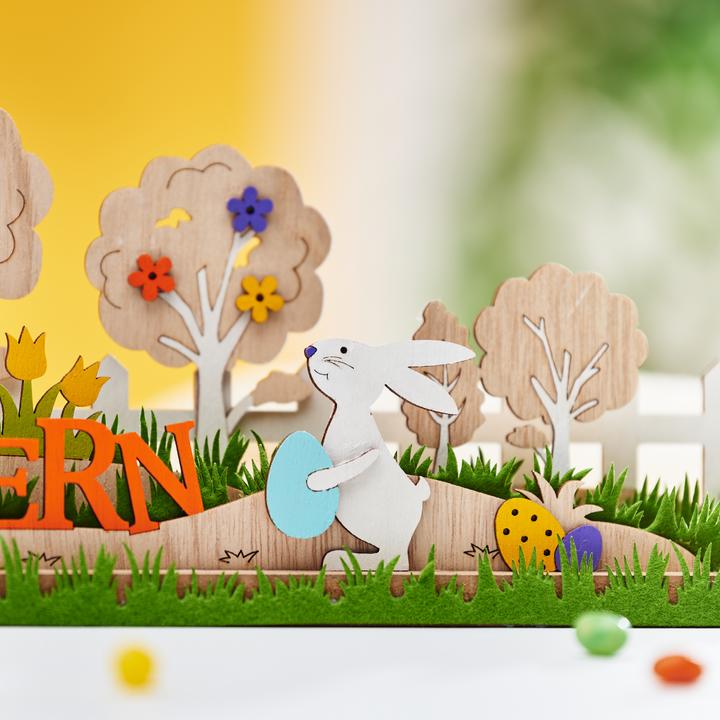 Actual product image VBS Wooden pegboard motif "Easter landscape", 16 pcs. (16 x)