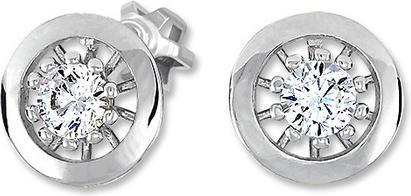 Actual product image Brilio Silver - Charming silver earrings with crystals 436 001 00530 04