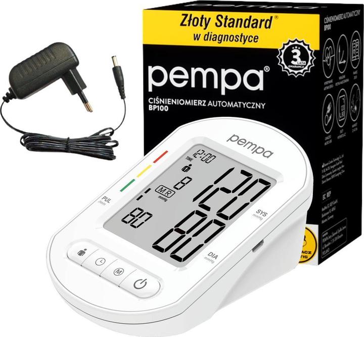 Immagine prodotto Pempa Misuratore automatico di pressione BP100 con alimentatore (Sfigmomanometro per braccio)
