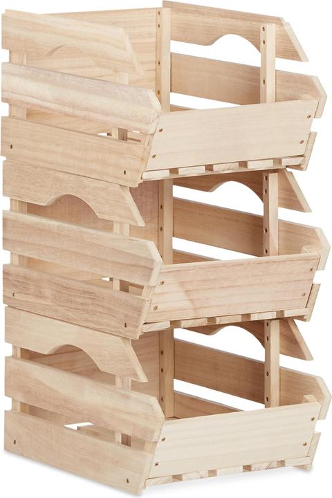 Produktbild Relaxdays Stapelkisten aus Holz (27.5 x 38 x 20 cm)