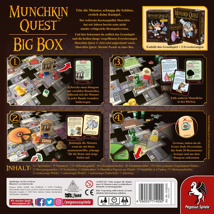 Immagine prodotto Pegasus Munchkin Quest - Gioco da tavolo (Tedesco)