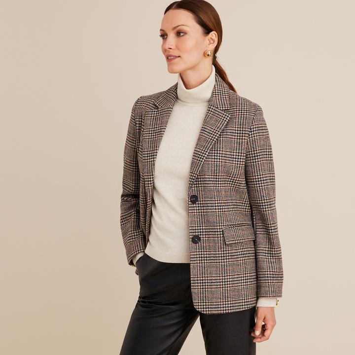 Anne Weyburn Gerader Blazer mit Karomuster (38)