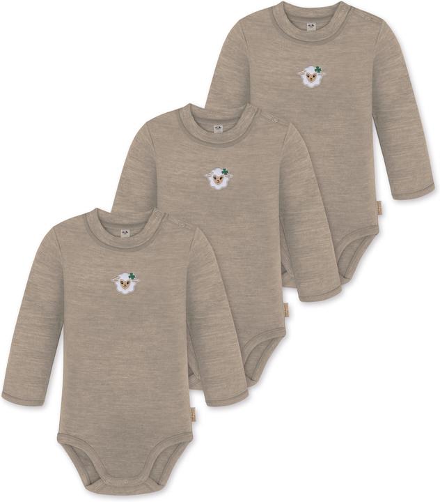 Normani 3er Pack Baby Merino Langarmbody „Tuai" - 9399