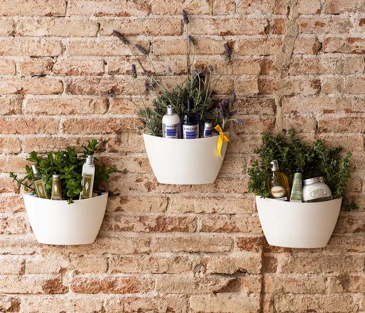 Immagine prodotto CitySens 3 Pack di fioriere da parete fioriera bianca (9 cm)
