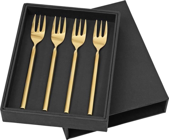 Produktbild Broste Copenhagen Tvis Cake Fork, 4 pc - Stainless Steel - Rose Gold (1 Stück, Besteck Set)