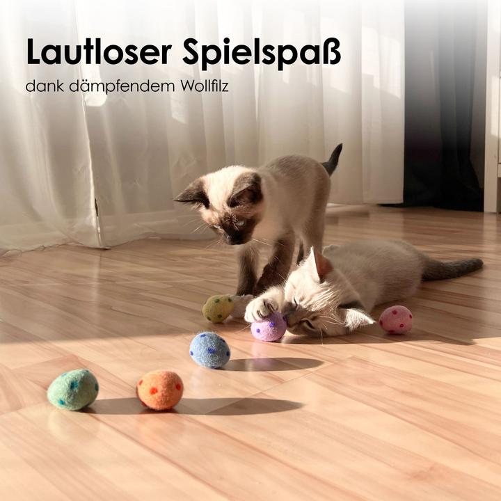 Produktbild LucyBalu RAINBOW EGGS Katzenbälle (Katzenminzespielzeug)