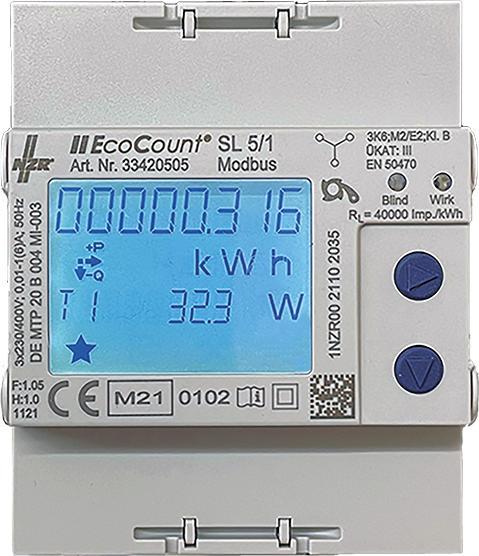 Produktbild NZR Elektr.Hutschienenzähler