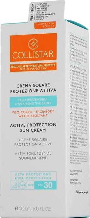 Produktbild Collistar CS Sun - Active Protection Sun Cream face & body SPF30 (Sonnencreme, SPF 30, 150 ml, 150 g)