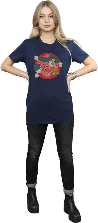Image du produit Tom & Jerry T-shirt boyfriend en coton Catch pour femmes/femmes (XL)