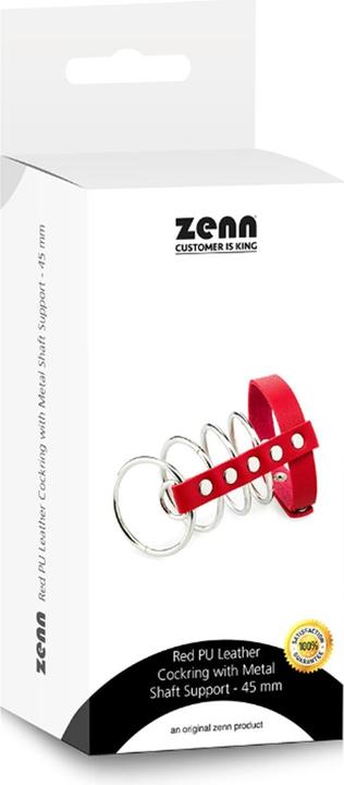 Immagine prodotto Zenn Red PU Leather Cockring with Metal support (4.50 cm)